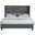 Valentina Velvet Platform King Bed In Gray