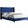 Valentina Velvet Wingback Platform King Bed In Blue
