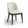 Valeo Linen Textured Fabric Upholstered Dining Chair Set of 2 In Beige