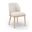 Valeo Linen Textured Fabric Upholstered Dining Chair Set of 2 In Beige