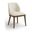 Valeo Linen Textured Fabric Upholstered Dining Chair Set of 2 In Beige