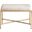 Valley Chenille Fabric Bench In Gold and Beige