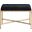 Valley Chenille Fabric Bench In Black and Gold