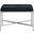 Valley Chenille Fabric Bench In Silver and Black