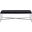 Valley Chenille Fabric Bench In Silver and Black