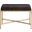 Valley Chenille Fabric Bench In Brown and Gold