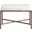 Valley Chenille Fabric Bench In Cream and Bronze