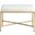 Valley Chenille Fabric Bench In Cream and Gold