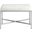Valley Chenille Fabric Bench In Silver and Cream
