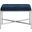 Valley Chenille Fabric Bench In Navy and Silver