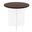 Valore Acrylic Coffee Table with Walnut Top