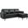 Valour Black 78 Inch Leather Apartment Sectional Sofa
