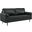 Valour Black Leather Sofa