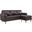 Valour Brown 78 Inch Leather Apartment Sectional Sofa