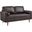 Valour Brown Leather Loveseat