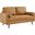 Valour Tan Leather Loveseat