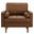 Valour Tufted Vegan Leather Accent Armchair In Brown