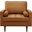Valour Tufted Vegan Leather Accent Armchair In Tan