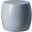 Vanadium Round Hammered Stool in White