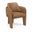 Vanda Vegan Leather Upholstered Dining Chair In Cognac
