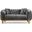 Vanessa Loveseat Made with Wood In Gray