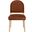 Varinelle Velvet Upholstered Dining Chair Set of 2 In Cognac and Natural
