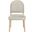Varinelle Velvet Upholstered Dining Chair Set of 2 In Cream and Natural