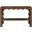 Vassa Burl Veneer Console Table In Brown and Stained Walnut