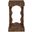 Vassa Burl Veneer End Table In Brown and Stained Walnut