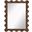 Vassa Burl Veneer Mirror In Brown and Stained Walnut