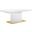 Vector Expandable Dining Table In White/Gold