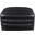Vega Vegan Leather Ottoman In Black