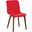 Vela Dining Chair Set Of 2 In Red With Walnut Back