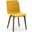 Vela Dining Chair Set Of 2 In Yellow With Walnut Back