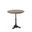 Velio Bistro Table In Chestnut Top and Black Base