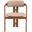 Velo Modern Dining Chair In Dark Natural and Taupe
