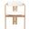 Velo Modern Dining Chair In Natural and White