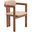 Velo Series Modern Dining Chair Set of 4 In Natural Wood with Taupe Seat