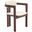 Velo Series Modern Dining Chair Set of 4 In Walnut Color Wood with Toupe Seat
