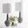 Velor Smoked Gray Glass Table Lamp Set of 2