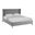 Velvet Upholstered King Bed Frame In Light Gray