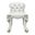 Vendome Vanity Stool In Beige and Silver
