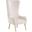 Venetian Cream Tufted Velvet High Back Arm Chair