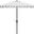 Venice 7.5 Ft Square Crank Umbrella In White and Black