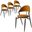 Venice Modern Dining Chair Set of 4 In Light Brown