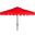 Venice Red and White Single Scallop 9 Crank Outdoor Auto Tilt Umbrella