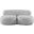 Venti Boucle Fabric Loveseat In Grey