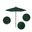 Venture 7.5' Patio Umbrella with Aluminum Pole Fiberglass Ribs Push Lift with Olefin Fabric In Hunter Green and Bronze