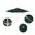 Venture 7.5' Patio Umbrella with Aluminum Pole Fiberglass Ribs Push Lift with Olefin Fabric In Hunter Green and Matte White