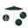 Venture 7.5' Patio Umbrella with Aluminum Pole Fiberglass Ribs Push Lift with Olefin Fabric In Hunter Green and Silver Anodized
